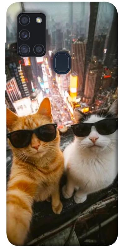 Чехол itsPrint Cool cats city для Samsung Galaxy A21s, животные, купить оптом с доставкой