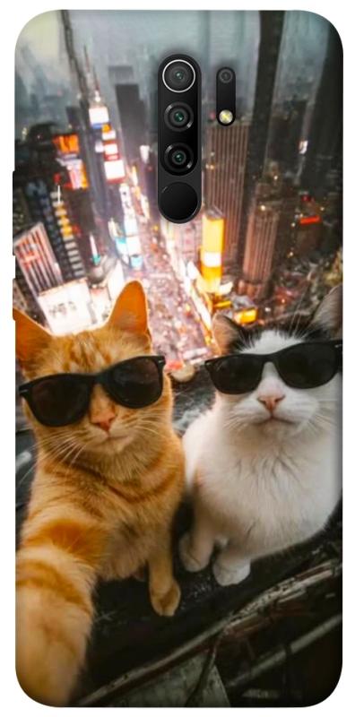 Чехол itsPrint Cool cats city для Xiaomi Redmi 9, котики, купить оптом с доставкой