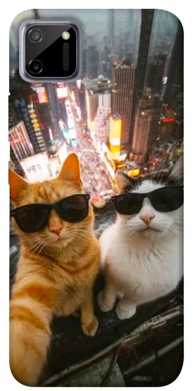 Чехол itsPrint Cool cats city для Realme C11, котики, купить оптом с доставкой