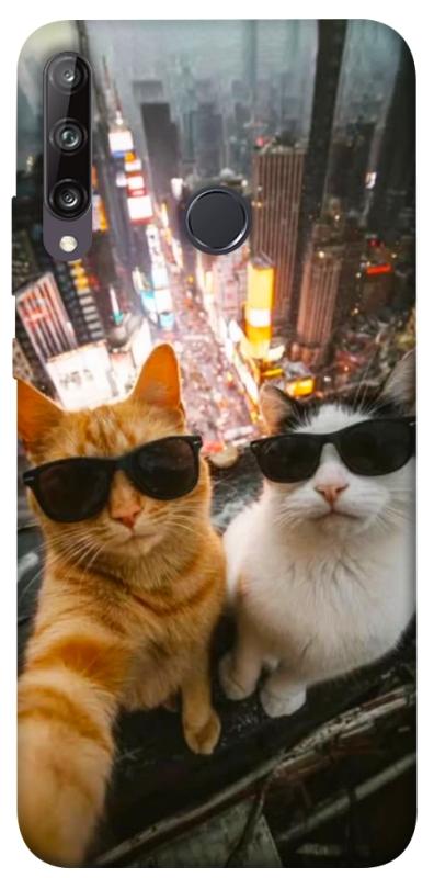 Чохол itsPrint Cool cats city для Huawei P40 Lite E / Y7p (2020), котики, купити оптом з доставкою