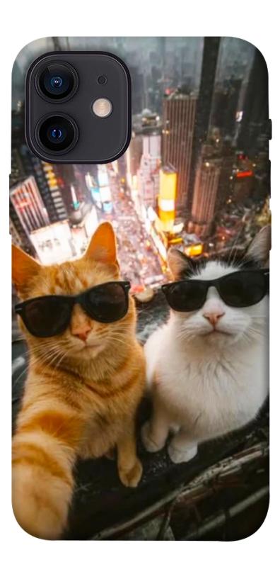 Чехол itsPrint Cool cats city для Apple iPhone 12 mini (5.4"), животные, купить оптом с доставкой
