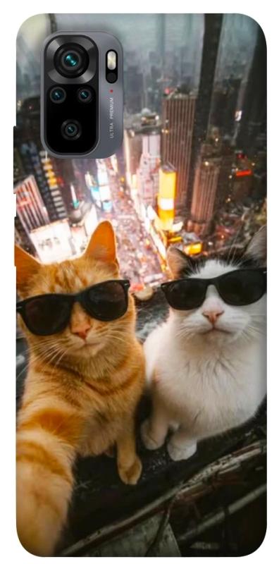 Чехол itsPrint Cool cats city для Xiaomi Redmi Note 10 / Note 10s, котики, купить оптом с доставкой