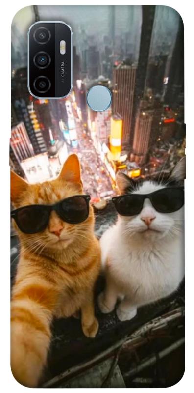 Чехол itsPrint Cool cats city для Oppo A53 / A32 / A33, котики, купить оптом с доставкой