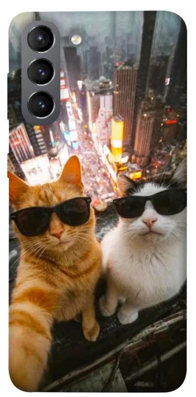 Чехол itsPrint Cool cats city для Samsung Galaxy S21, котики, купить оптом с доставкой