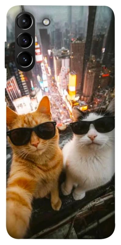 Чехол itsPrint Cool cats city для Samsung Galaxy S21+, котики, купить оптом с доставкой