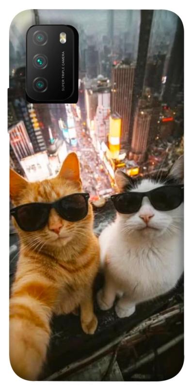 Чехол itsPrint Cool cats city для Xiaomi Poco M3, животные, купить оптом с доставкой