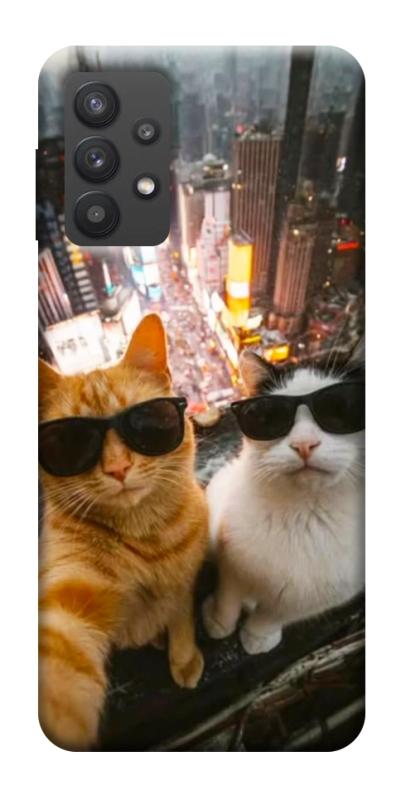 Чехол itsPrint Cool cats city для Samsung Galaxy A32 (A326B) 5G, животные, купить оптом с доставкой