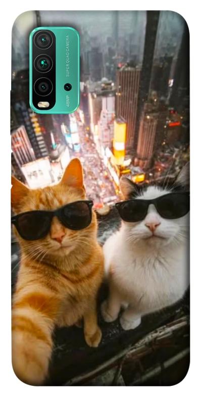 Чехол itsPrint Cool cats city для Xiaomi Redmi Note 9 4G / Redmi 9 Power / Redmi 9T, котики, купить оптом с доставкой