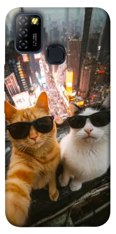 Чехол itsPrint Cool cats city для Infinix Hot 10 Lite, котики, купить оптом с доставкой