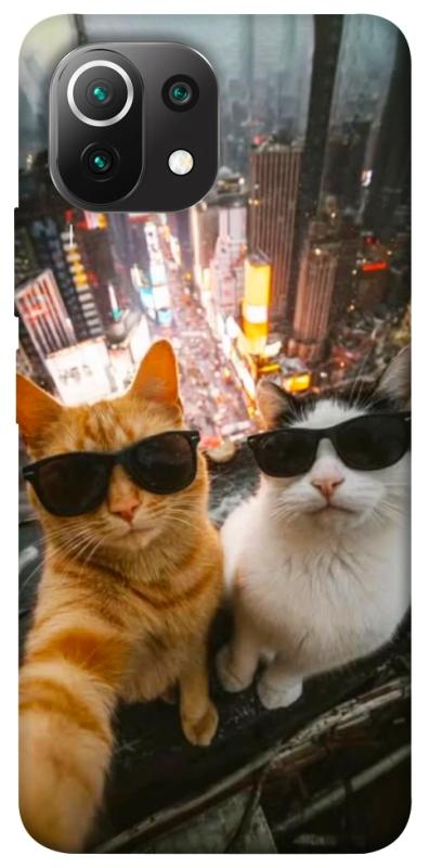 Чехол itsPrint Cool cats city для Xiaomi Mi 11 Lite, котики, купить оптом с доставкой