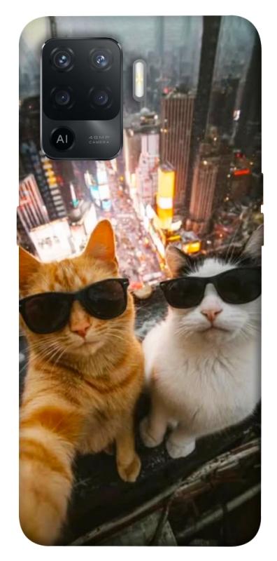 Чохол itsPrint Cool cats city для Oppo Reno 5 Lite, котики, купити оптом з доставкою