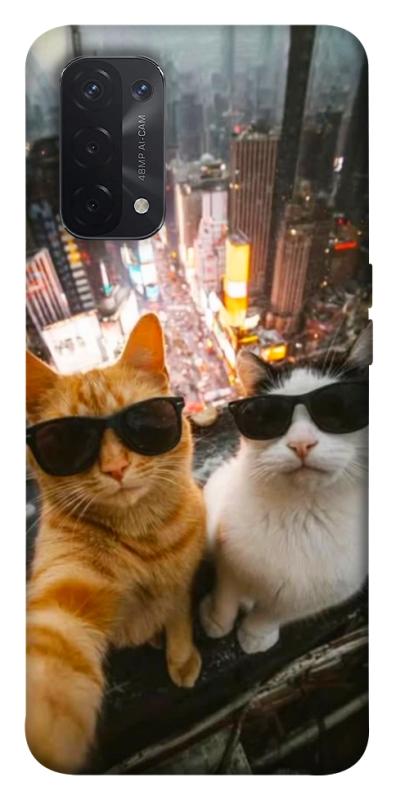 Чохол itsPrint Cool cats city для Oppo A54 4G, котики, купити оптом з доставкою