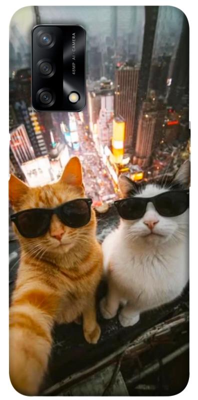 Чохол itsPrint Cool cats city для Oppo A74 4G, котики, купити оптом з доставкою
