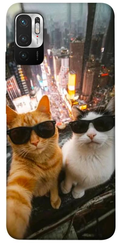 Чохол itsPrint Cool cats city для Xiaomi Redmi Note 10 5G, котики, купити оптом з доставкою