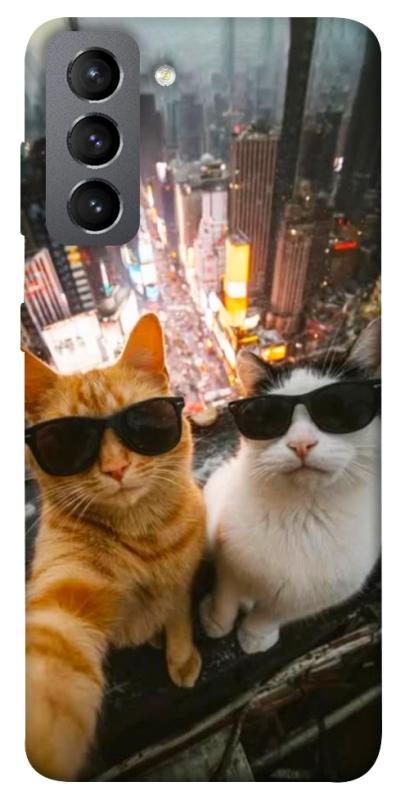 Чехол itsPrint Cool cats city для Samsung Galaxy S21 FE, животные, купить оптом с доставкой