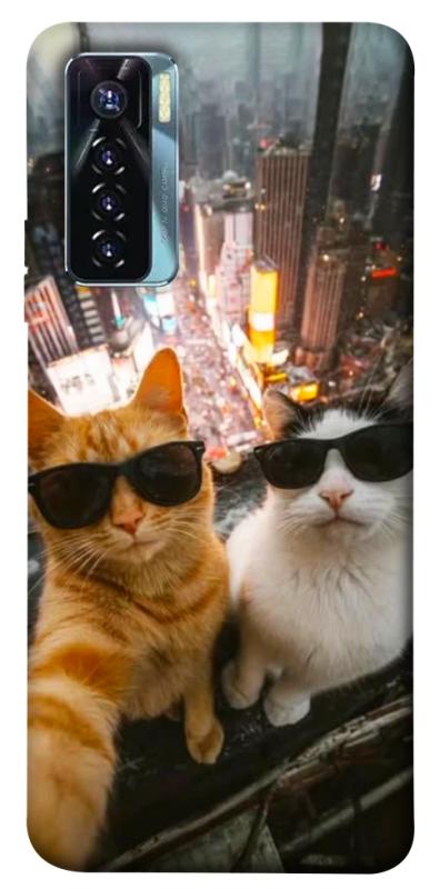 Чехол itsPrint Cool cats city для TECNO Camon 17 Pro, животные, купить оптом с доставкой