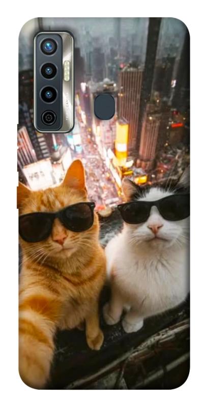 Чохол itsPrint Cool cats city для TECNO Camon 17 Pro, тварини, купити оптом з доставкою
