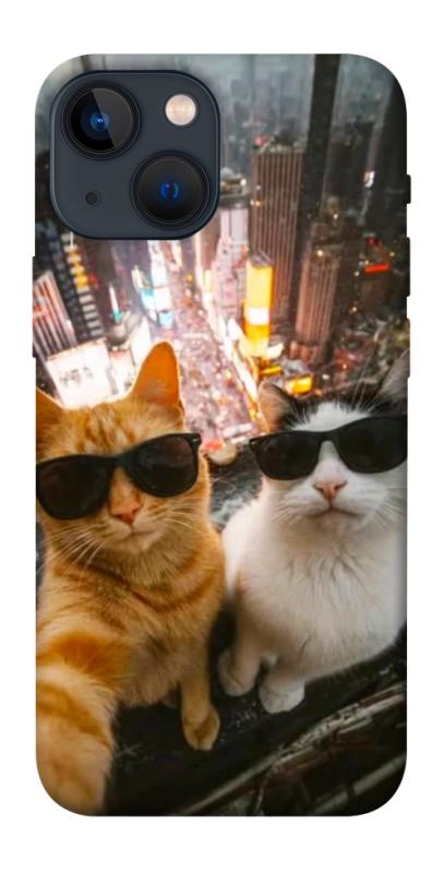 Чехол itsPrint Cool cats city для Apple iPhone 13 mini (5.4"), животные, купить оптом с доставкой