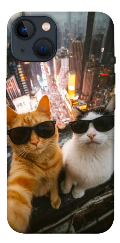 Чехол itsPrint Cool cats city для Apple iPhone 13 (6.1"), животные, купить оптом с доставкой