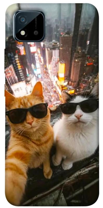 Чехол itsPrint Cool cats city для Realme C11 (2021), животные, купить оптом с доставкой