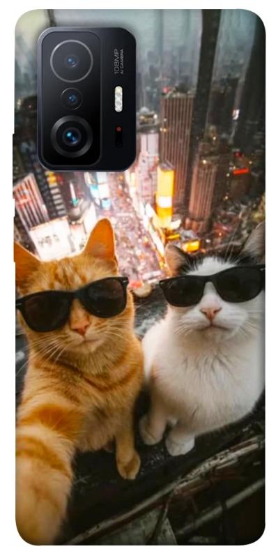 Чехол itsPrint Cool cats city для Xiaomi 11T / 11T Pro, котики, купить оптом с доставкой