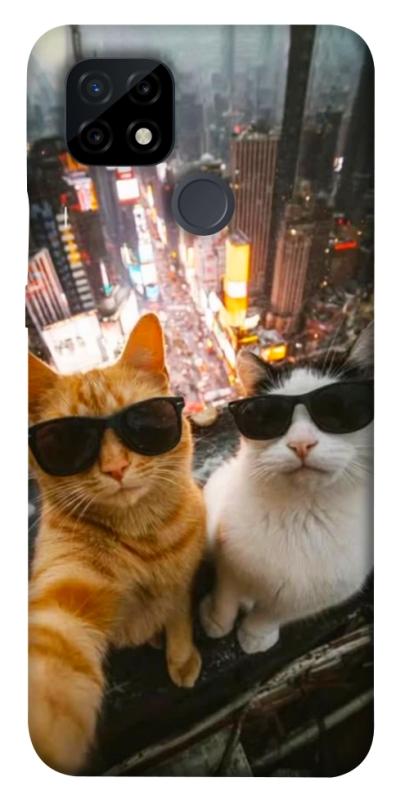 Чехол itsPrint Cool cats city для Realme C21, котики, купить оптом с доставкой