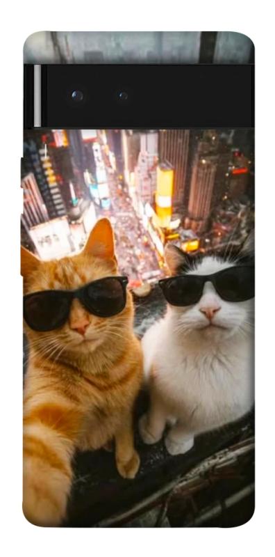 Чехол itsPrint Cool cats city для Google Pixel 6, котики, купить оптом с доставкой