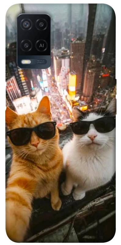Чехол itsPrint Cool cats city для Oppo A16s / A16, котики, купить оптом с доставкой