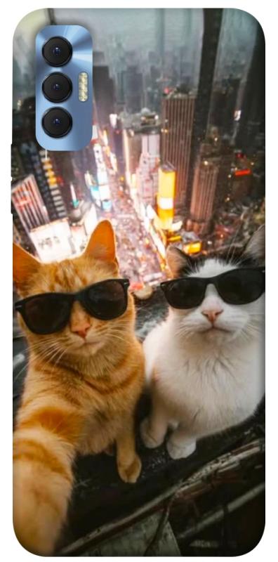 Чехол itsPrint Cool cats city для TECNO Spark 8P, котики, купить оптом с доставкой