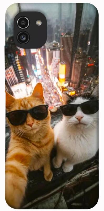 Чехол itsPrint Cool cats city для Samsung Galaxy A03, котики, купить оптом с доставкой