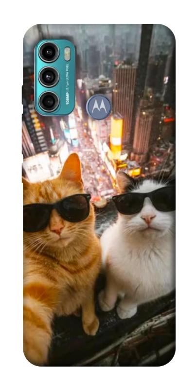 Чохол itsPrint Cool cats city для Motorola Moto G60, тварини, купити оптом з доставкою