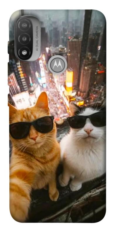 Чохол itsPrint Cool cats city для Motorola Moto E20, котики, купити оптом з доставкою