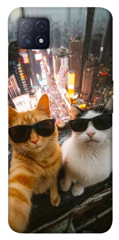 Чехол itsPrint Cool cats city для Oppo A72 5G / A73 5G, котики, купить оптом с доставкой