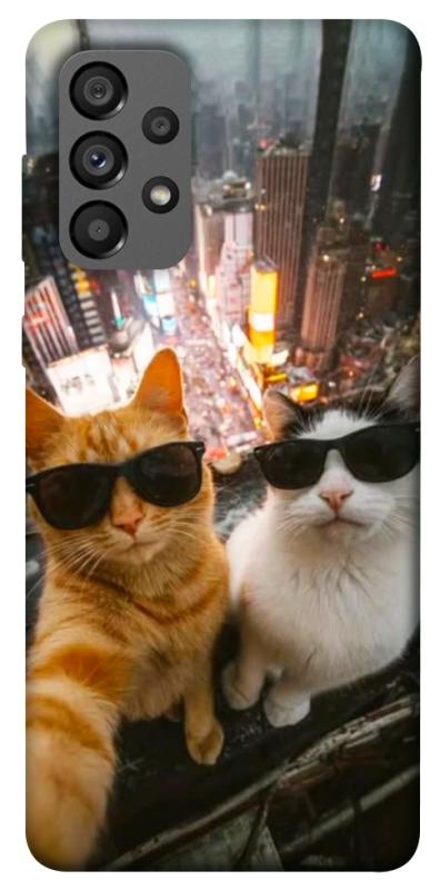 Чехол itsPrint Cool cats city для Samsung Galaxy A73 5G, животные, купить оптом с доставкой