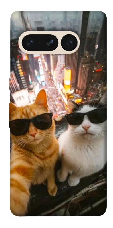 Чехол itsPrint Cool cats city для Google Pixel 7 Pro, котики, купить оптом с доставкой