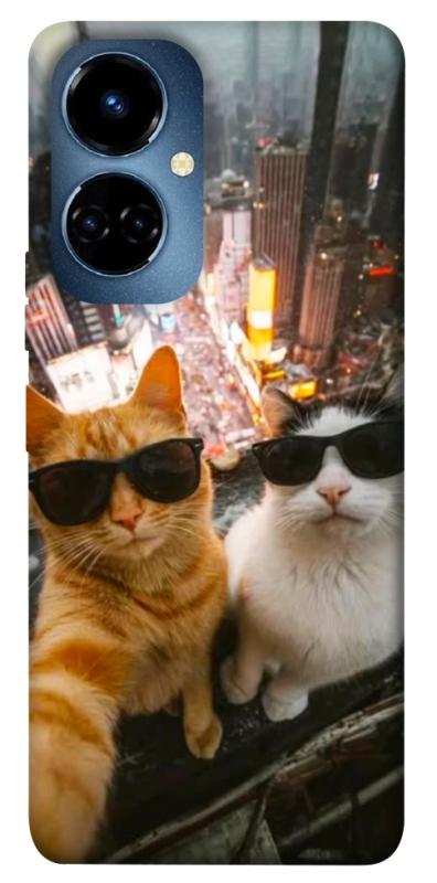 Чехол itsPrint Cool cats city для TECNO Camon 19 (CI6n) / 19 Pro (CI8n), котики, купить оптом с доставкой