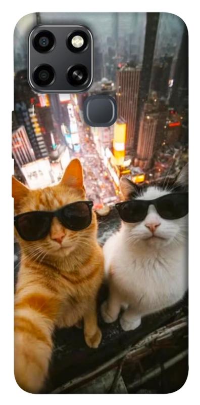 Чехол itsPrint Cool cats city для Infinix Smart 6, котики, купить оптом с доставкой