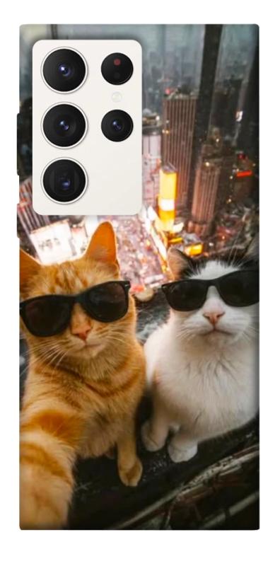 Чехол itsPrint Cool cats city для Samsung Galaxy S23 Ultra, котики, купить оптом с доставкой
