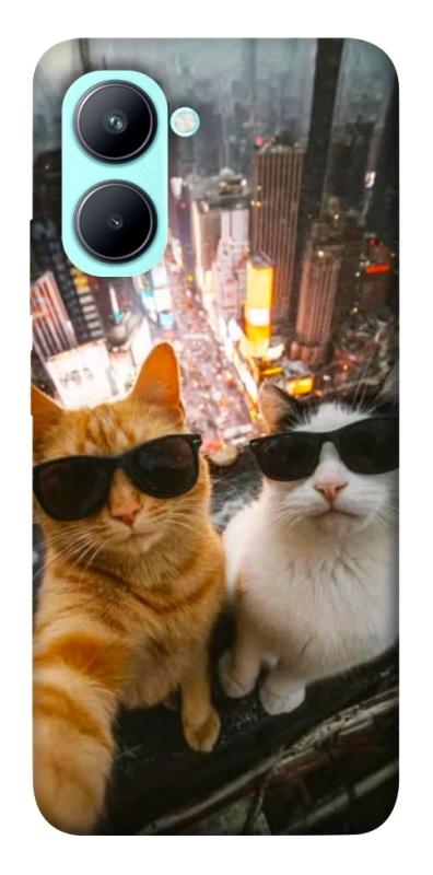Чехол itsPrint Cool cats city для Realme C33, котики, купить оптом с доставкой