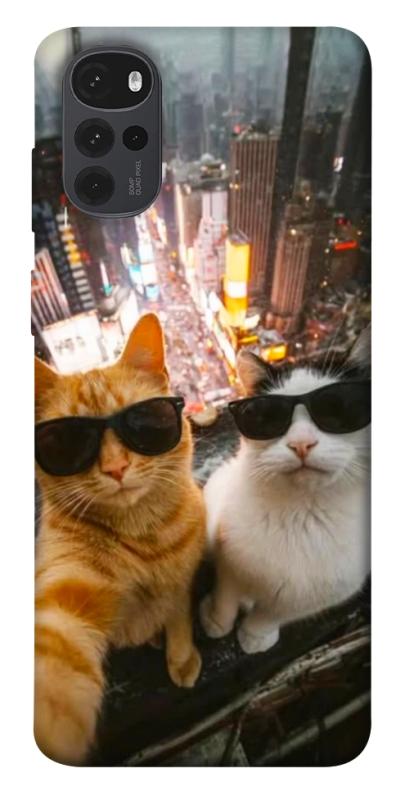 Чохол itsPrint Cool cats city для Motorola Moto G22, котики, купити оптом з доставкою