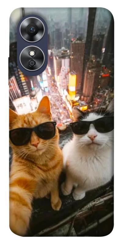 Чехол itsPrint Cool cats city для Oppo A17, котики, купить оптом с доставкой