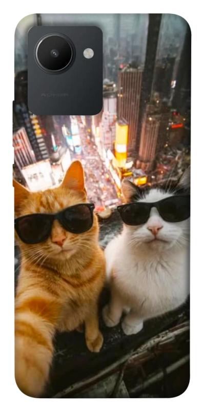 Чехол itsPrint Cool cats city для Realme C30s, котики, купить оптом с доставкой