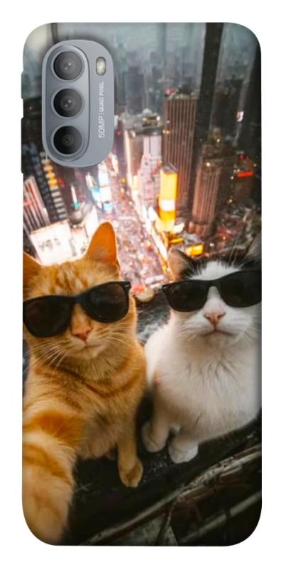 Чохол itsPrint Cool cats city для Motorola Moto G31, котики, купити оптом з доставкою
