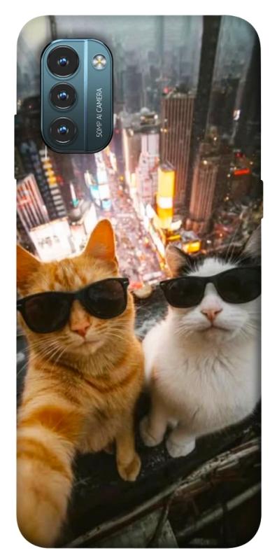 Чехол itsPrint Cool cats city для Nokia G21, котики, купить оптом с доставкой