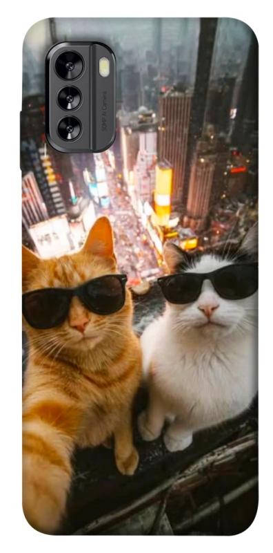 Чехол itsPrint Cool cats city для Nokia G60, котики, купить оптом с доставкой
