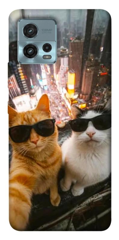 Чохол itsPrint Cool cats city для Motorola Moto G72, котики, купити оптом з доставкою
