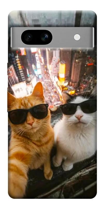 Чехол itsPrint Cool cats city для Google Pixel 7a, животные, купить оптом с доставкой