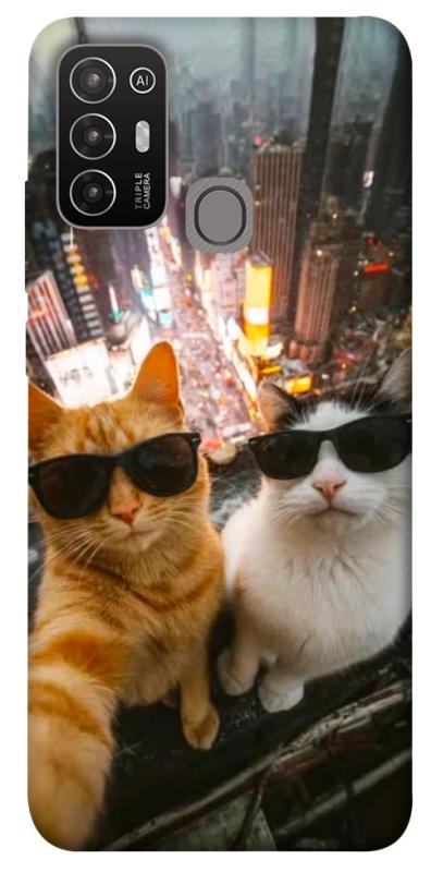 Чехол itsPrint Cool cats city для ZTE Blade A52, животные, купить оптом с доставкой