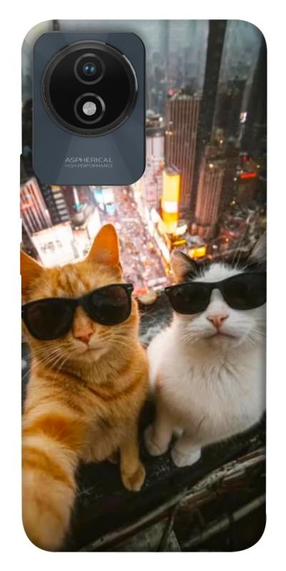 Чехол itsPrint Cool cats city для Vivo Y02, животные, купить оптом с доставкой
