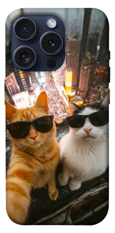 Чехол itsPrint Cool cats city для Apple iPhone 15 Pro (6.1"), животные, купить оптом с доставкой